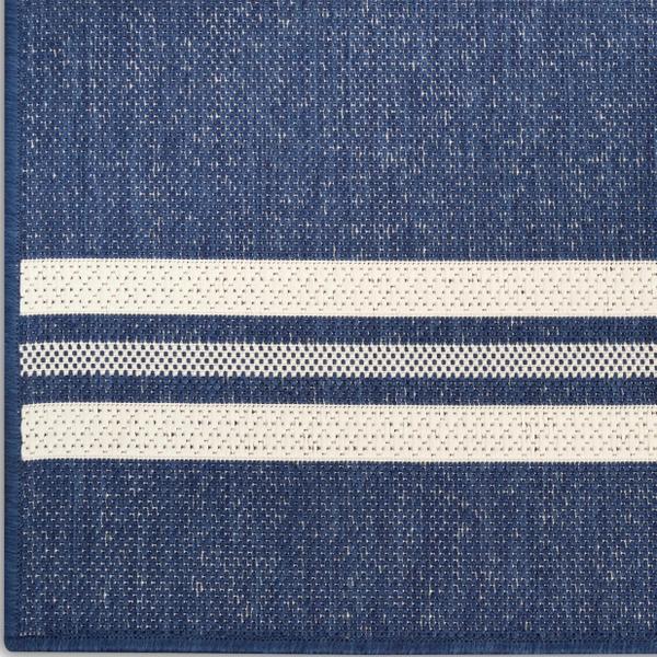nourison Horizon Indoor/Outdoor Navy Indoor/Outdoor Geometric Rug HOZ05