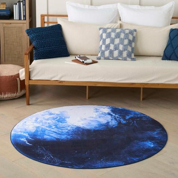 nourison Imagination Blue Indoor only Graphic Rug IMA10