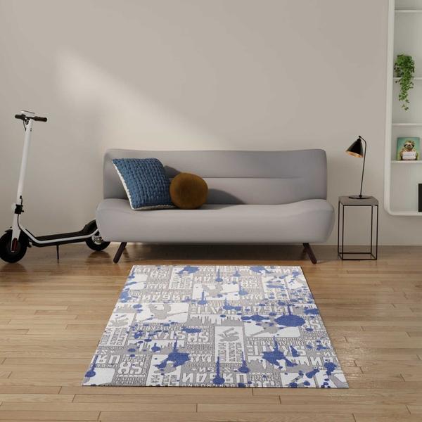 Nourison Imagination Blue Indoor Only Graphic Rug IMA22