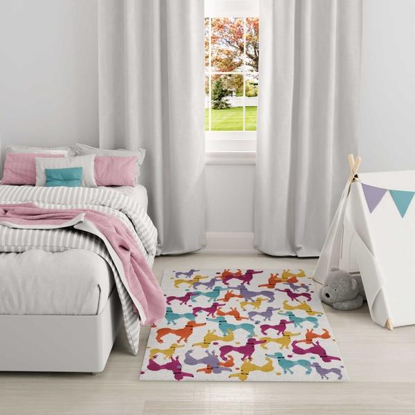 Nourison Imagination Ivory Multicolor Indoor Only Graphic Rug IMA20