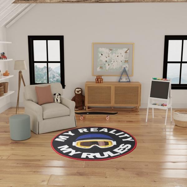 nourison Imagination Multicolor Indoor only Graphic Rug IMA24