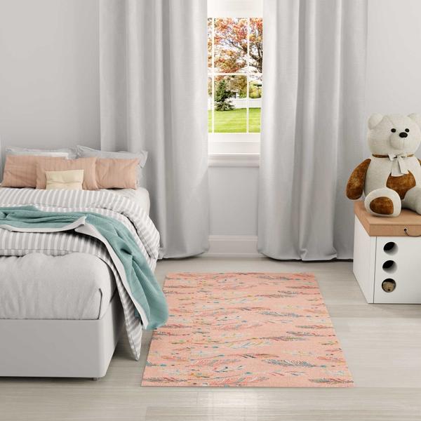 Nourison Imagination Pink Multicolor Indoor Only Graphic Rug IMA12