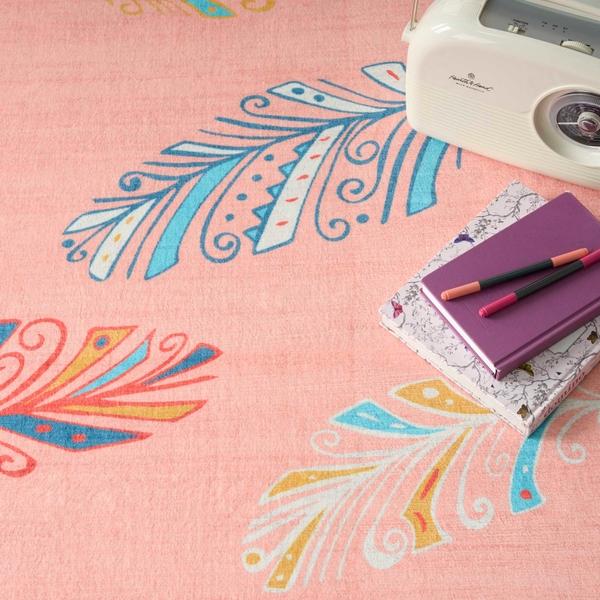 Nourison Imagination Pink Multicolor Indoor Only Graphic Rug IMA12