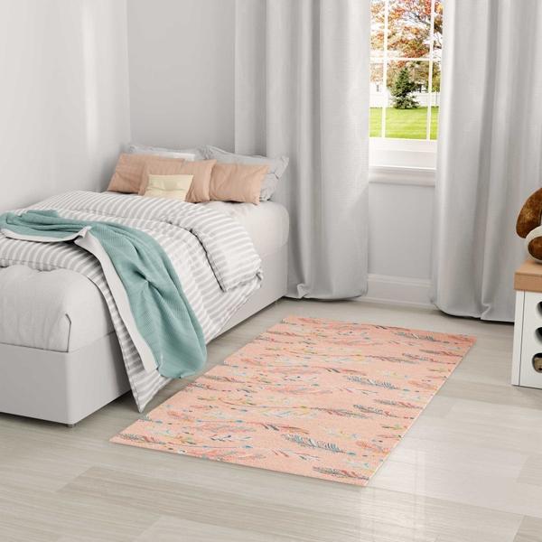 Nourison Imagination Pink Multicolor Indoor Only Graphic Rug IMA12