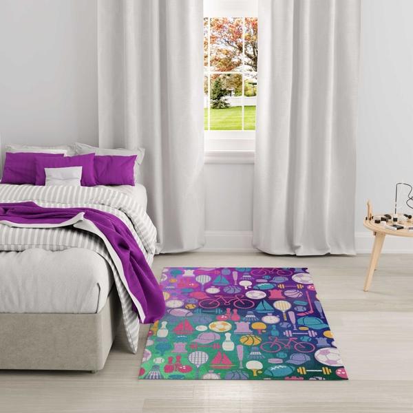 Nourison Imagination Purple Indoor Only Graphic Rug IMA07