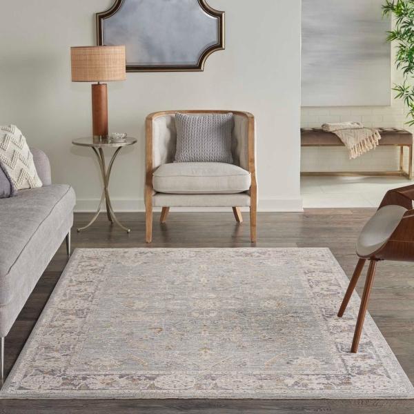 Nourison Infinite Blue Ivory Indoor Only Persian Rug IFT01 Home