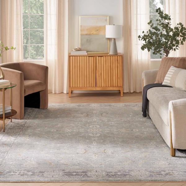 nourison Infinite Blue Ivory Indoor only Persian Rug IFT01 Home
