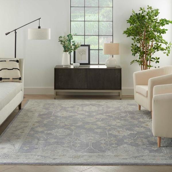 nourison Infinite Farmhouse Floral Grey Rug IFT03 Home