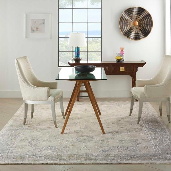 nourison Infinite Farmhouse Floral Light Grey Rug IFT03 Home