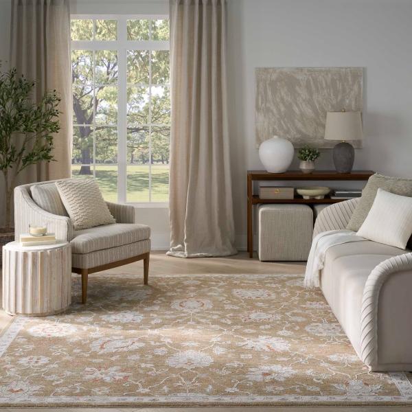 nourison Infinite Mocha Indoor only Persian Rug IFT04 Home