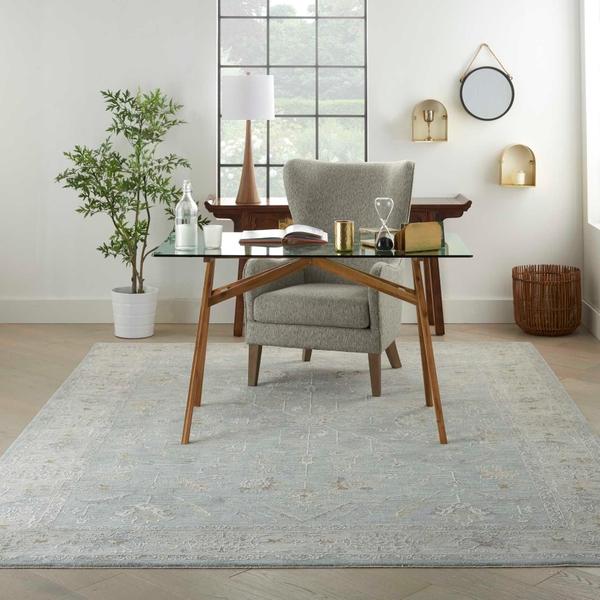 nourison Infinite Persian Floral Blue Rug IFT05 Home