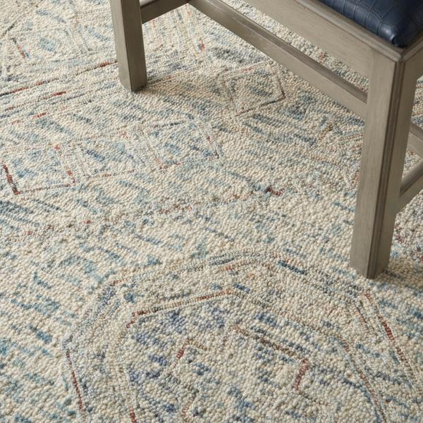 Nourison Interlock Tribal Geometric Blue Rug ITL02 Home