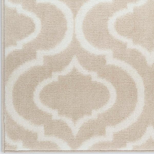 nourison Jubilant Beige Indoor only Trellis Rug JUB19 Home