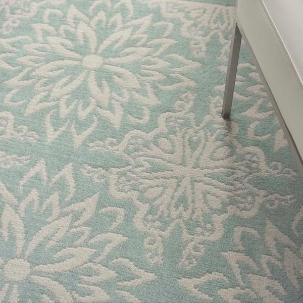 Nourison Jubilant Floral Ivory/Green Rug JUB06 Home