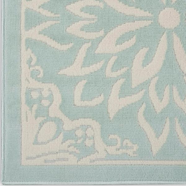 nourison Jubilant Floral Ivory/Green Rug JUB06 Home