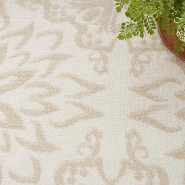 Nourison Jubilant Ivory Beige Indoor Only Floral Rug JUB06 Home