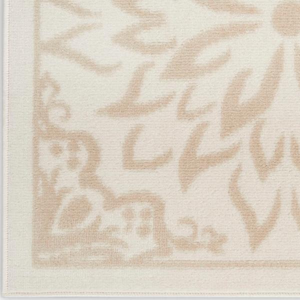 nourison Jubilant Ivory Beige Indoor only Floral Rug JUB06 Home