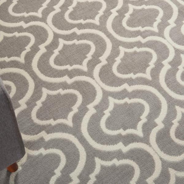 Nourison Jubilant Modern Trellis Grey Rug JUB19 Home