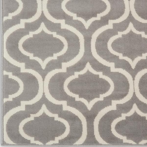 nourison Jubilant Modern Trellis Grey Rug JUB19 Home