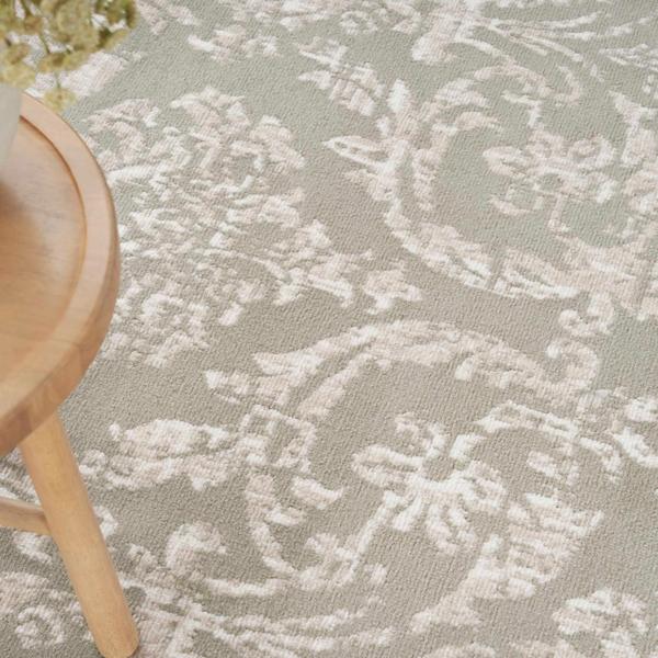 Nourison Jubilant Olive Indoor Only Damask Rug JUB09 Home