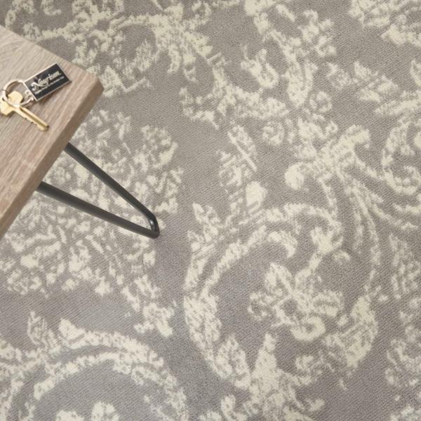 Nourison Jubilant Vintage Damask Grey Rug JUB09 Home