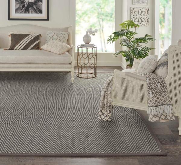 Nourison KIAWAH CHEVRON KICHV CHARCOAL BROADLOOM CARPET