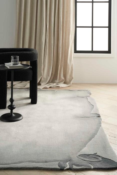 Nourison Limited Edition Scroll Grey Rug LIM01 Home