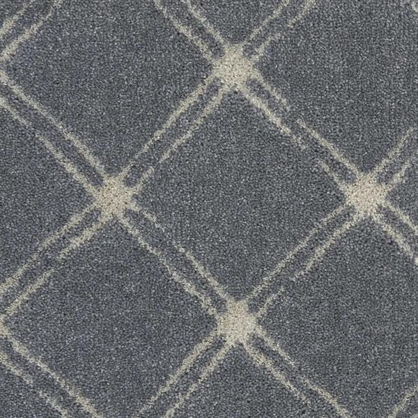 nourison LUMIERE LATTICE LUMLT STEEL BROADLOOM CARPET