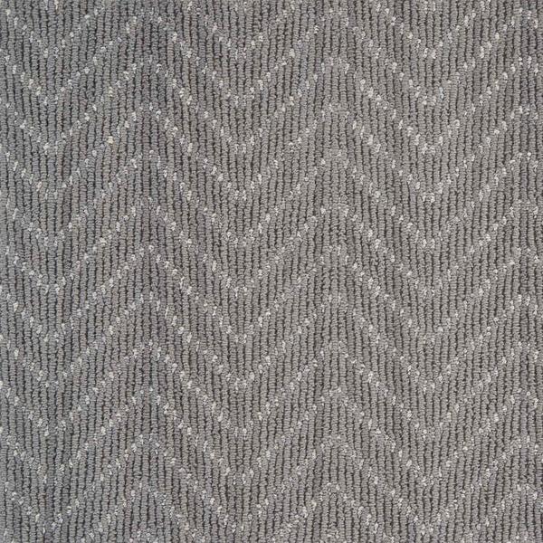 nourison LUSTROUS CHEVRON CHVR BATTLESHIP BROADLOOM CARPET