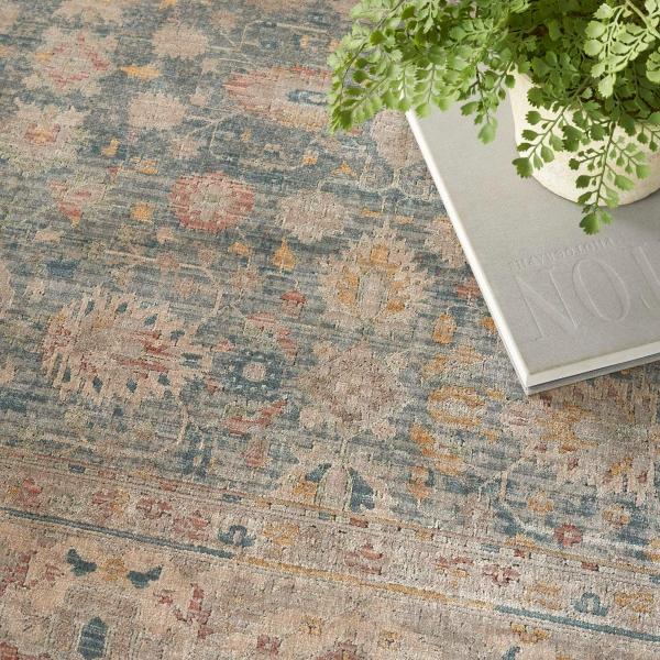 Nourison Luxurious Ivory Blue Indoor Only Persian Rug LRS03 Home