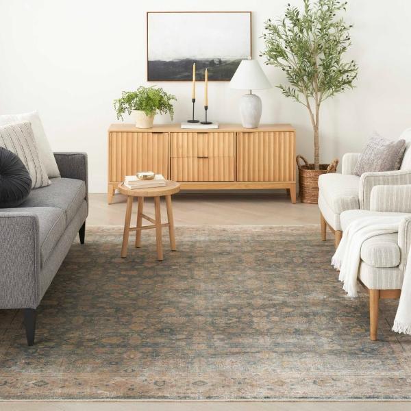 nourison Luxurious Ivory Blue Indoor only Persian Rug LRS03 Home