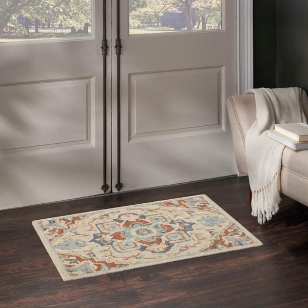 Nourison Maison Ivory Rust Indoor Only Persian Rug MSO06