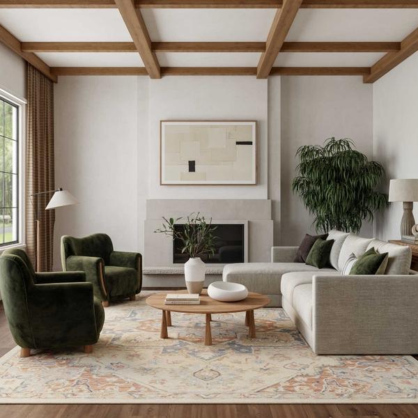 nourison Maison Ivory Rust Indoor only Persian Rug MSO06