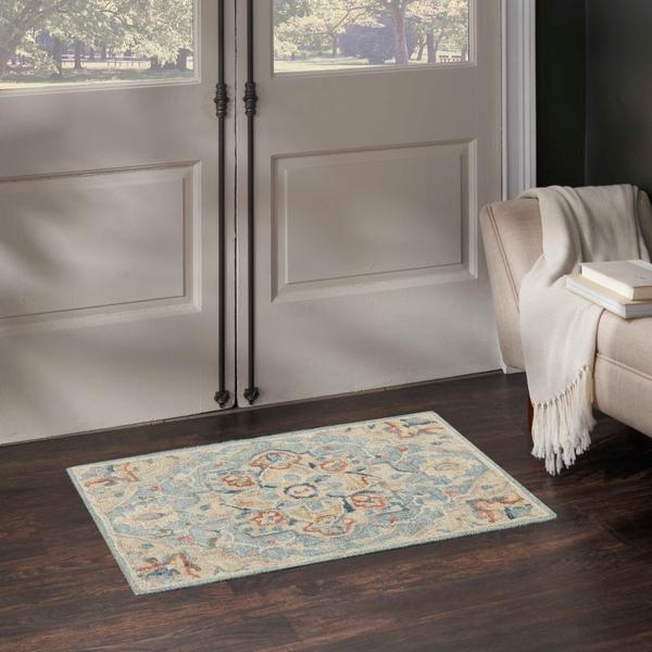 Nourison Maison Light Blue Ivory Indoor Only Persian Rug MSO06