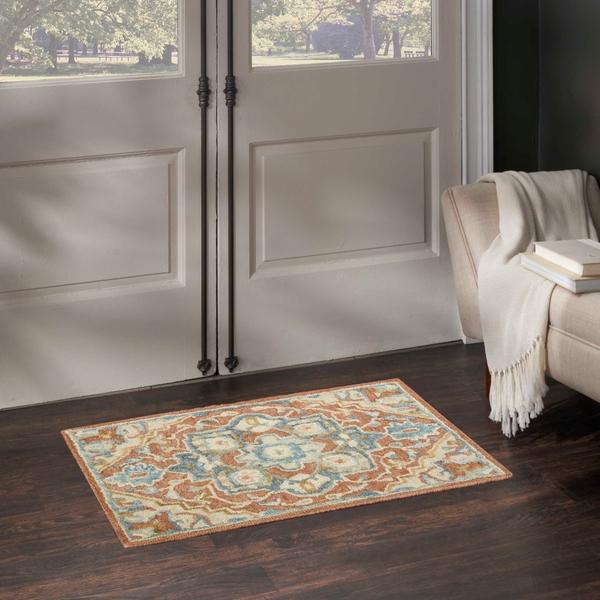 Nourison Maison Rust Ivory Indoor Only Persian Rug MSO06