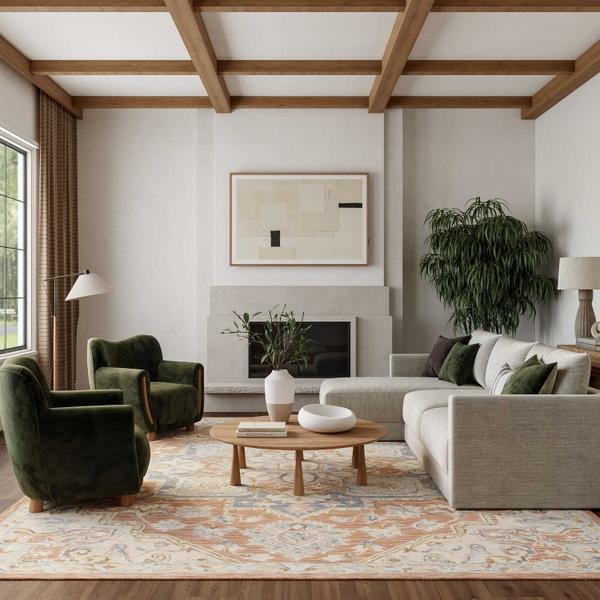 nourison Maison Rust Ivory Indoor only Persian Rug MSO06