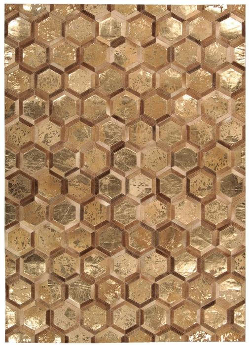 Nourison MICHAEL AMINI CITY CHIC MA100 AMBER/GOLD AREA RUG