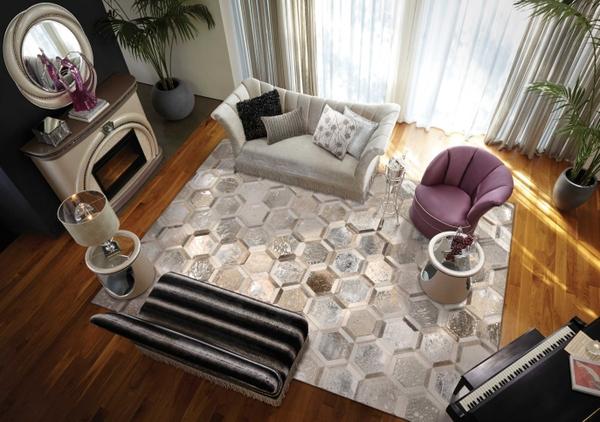 Nourison MICHAEL AMINI CITY CHIC MA100 SILVER AREA RUG