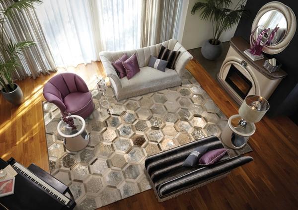 nourison MICHAEL AMINI CITY CHIC MA100 SILVER AREA RUG