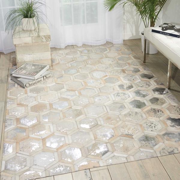 Nourison MICHAEL AMINI CITY CHIC MA100 SNOW AREA RUG