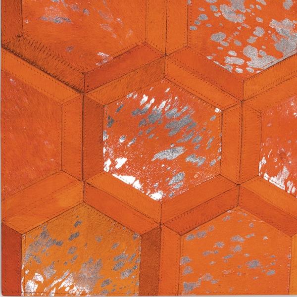 nourison MICHAEL AMINI CITY CHIC MA100 TANGERINE AREA RUG