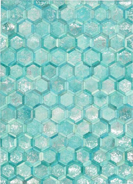 Nourison MICHAEL AMINI CITY CHIC MA100 TURQUOISE AREA RUG