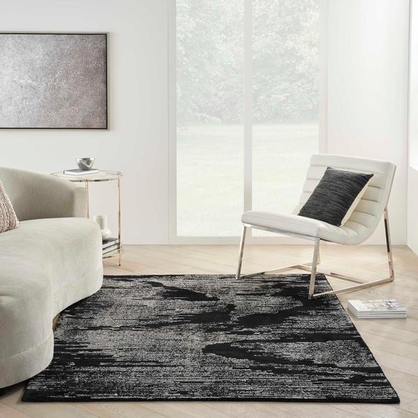 Nourison MICHAEL AMINI MA30 STAR SMR02 BLACK IVORY AREA RUG