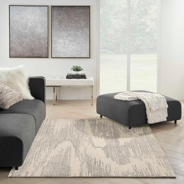 Nourison MICHAEL AMINI MA30 STAR SMR02 IVORY/GREY AREA RUG