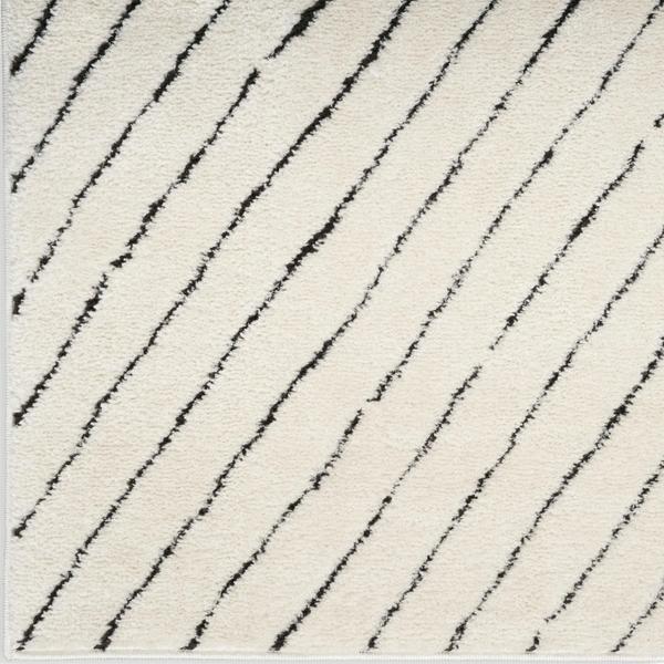 nourison Modern Comfort Ivory Black Indoor only Abstract Rug MNC01