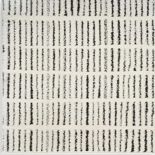 nourison Modern Comfort Ivory Black Indoor only Abstract Rug MNC03