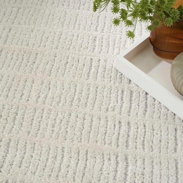Nourison Modern Comfort Ivory Grey Indoor Only Abstract Rug MNC03