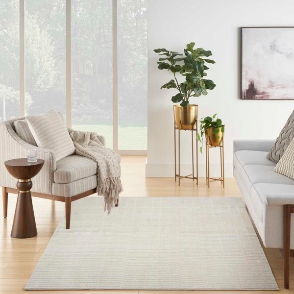 Nourison Modern Comfort Ivory Grey Indoor Only Abstract Rug MNC03