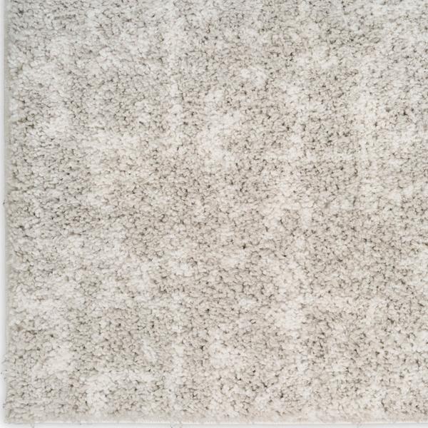 nourison Modern Shag Grey Ivory Indoor only Abstract Rug MMD06