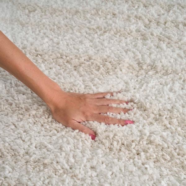 Nourison Modern Shag Ivory Beige Indoor Only Abstract Rug MMD05